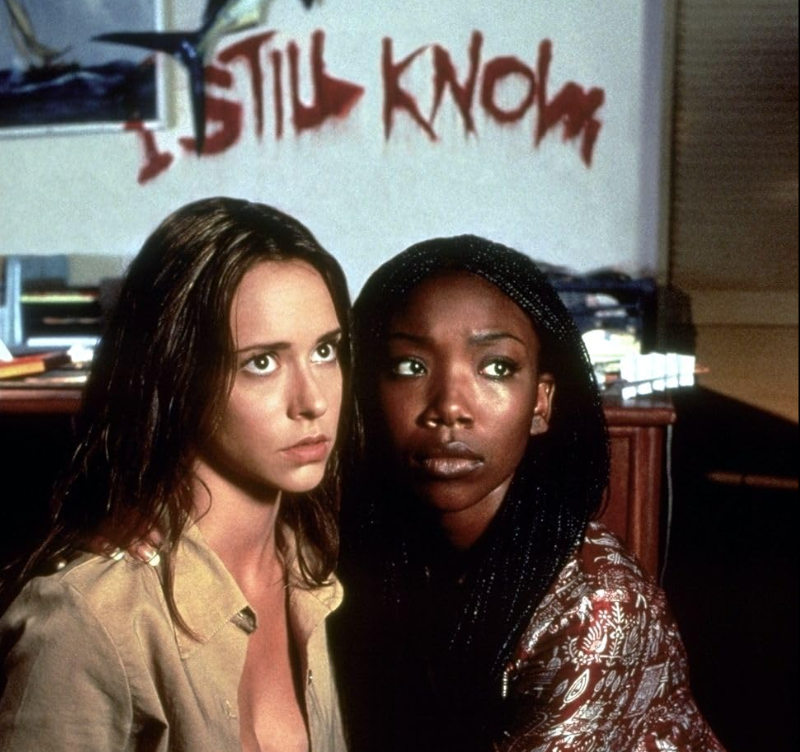 Jennifer Love-Hewitt and Brandy Norwood in "I Still Know What You Did Last Summer." Photo courtesy of Columbia Pictures.