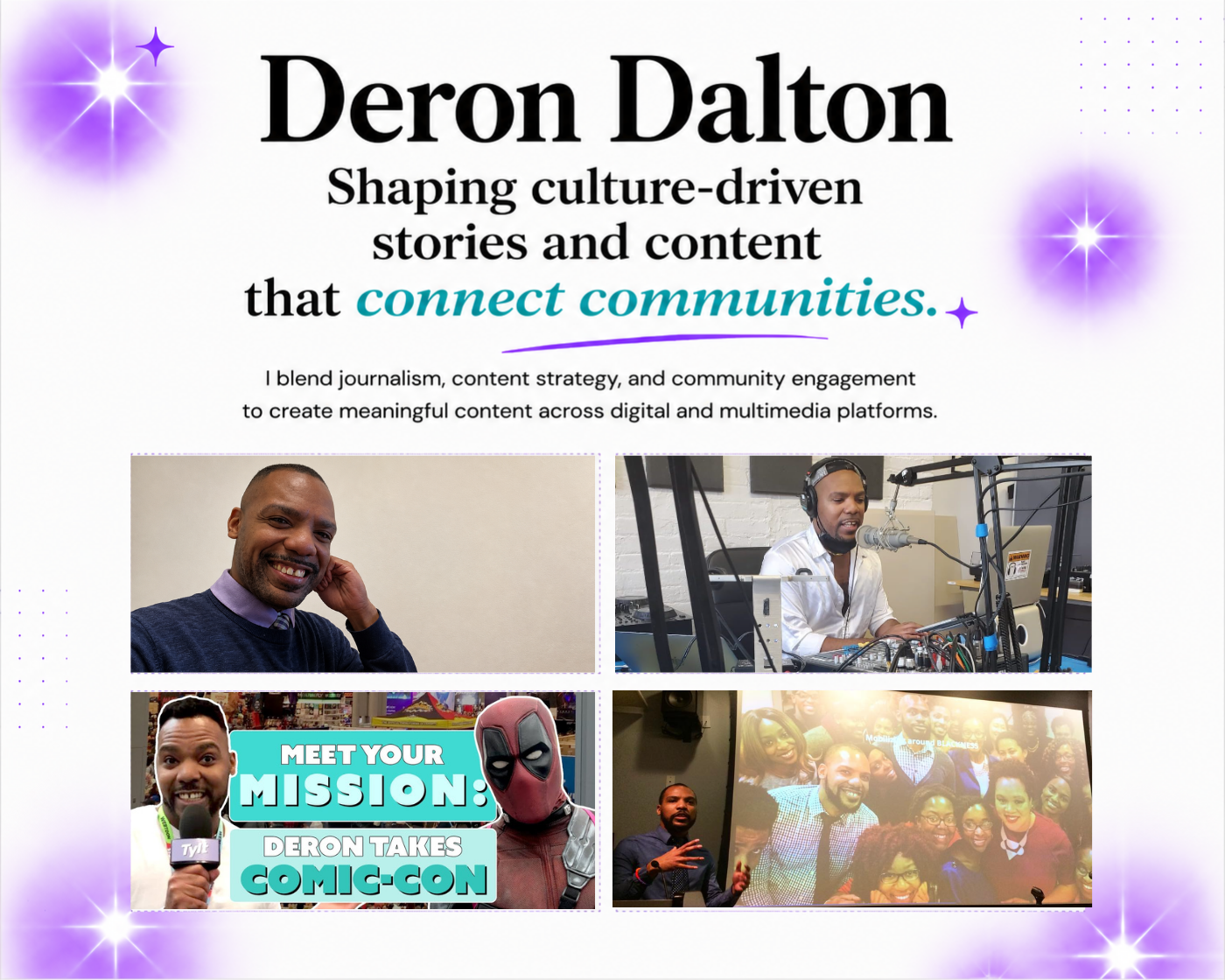 Deron Dalton tablet header.